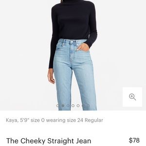 Everlane cheeky straight Jean sky blue wash